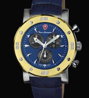 EN013DL.404 Blue with Gold and Diamonds